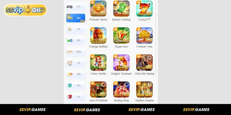 Jogos de caça-níqueis emocionantes disponíveis no SSVIP