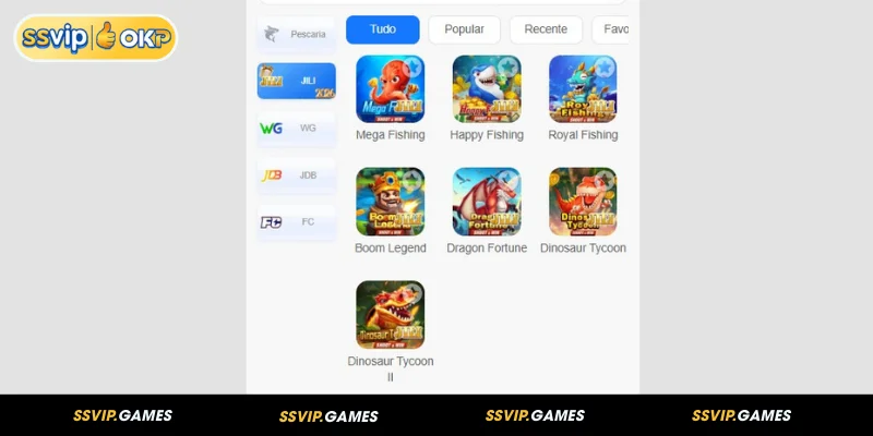 Participe de diversos jogos de tiro ao peixe na SSVIP